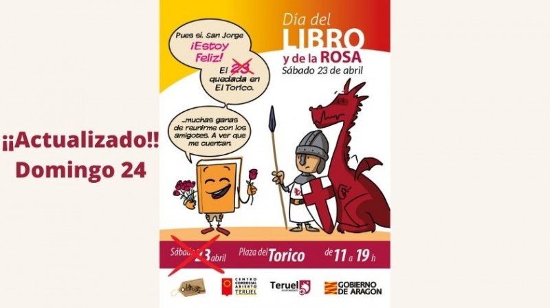 24 de abril, San Jorge, en Teruel celebramos el Día del Libro y de la Rosa