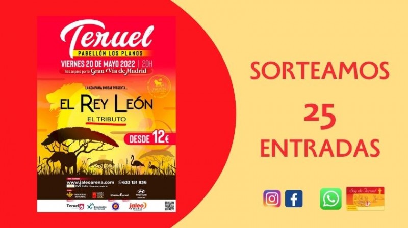 Sorteo de entradas para el tributo al musical de El Rey León