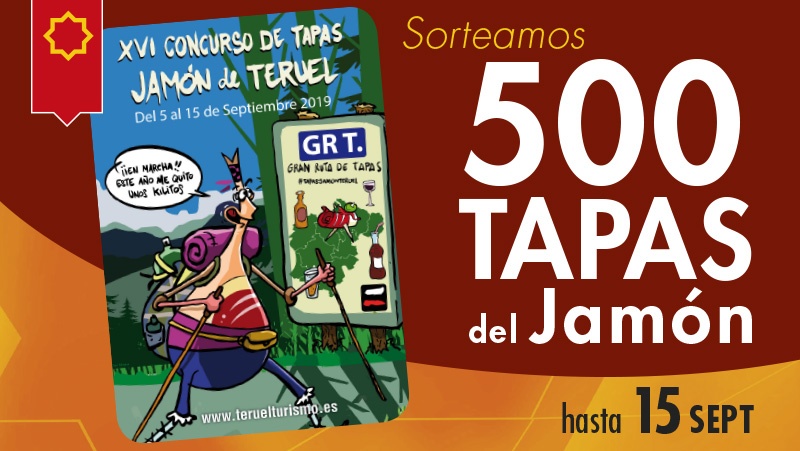 ¡Sorteamos 500 tapas del concurso de tapas jamón de Teruel!