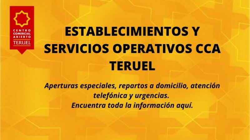 Establecimientos y servicios operativos en el CCA Teruel